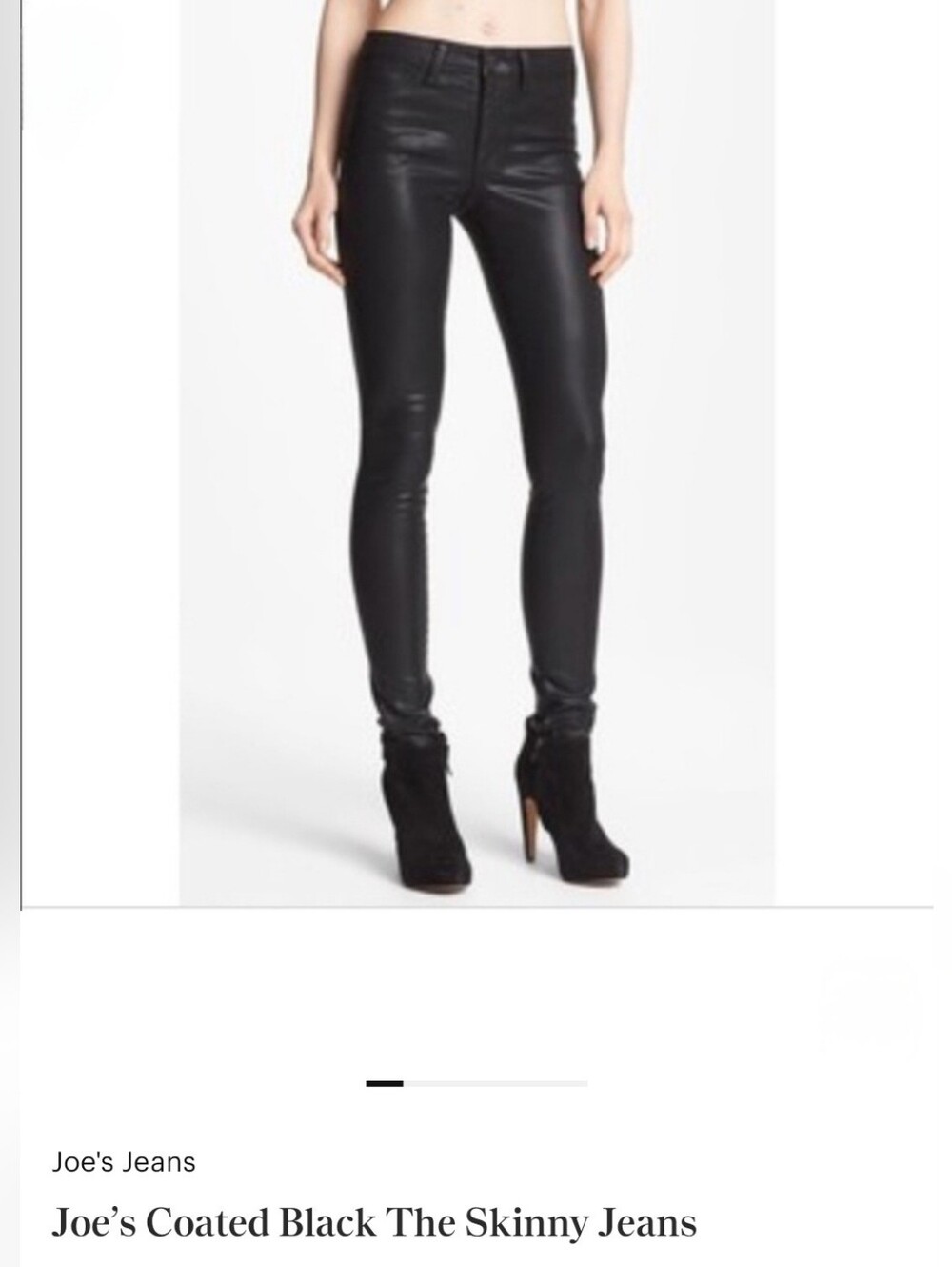 Joe's Coated Skinny Jeans in Black